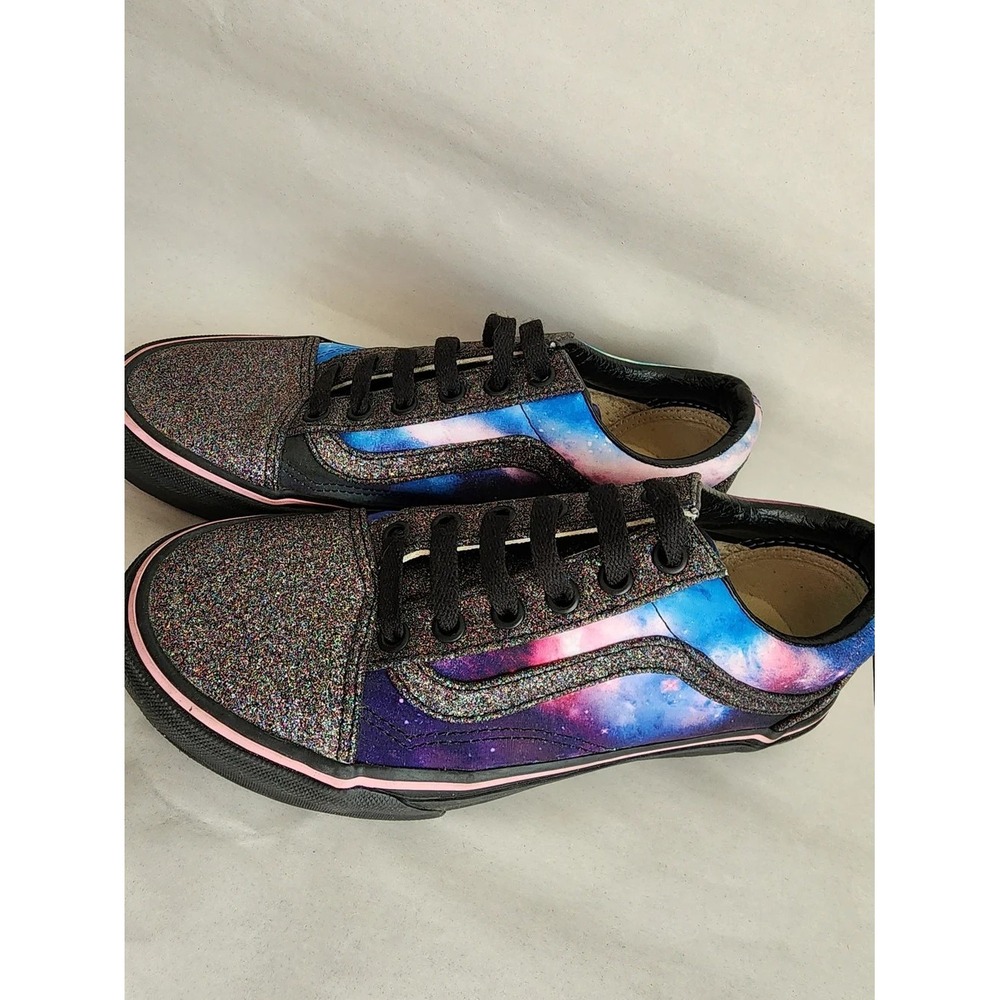 Vans Shoes Custom Galaxy Glitter Low-Top Sneakers Old Skool Wm 6.5 Men 5